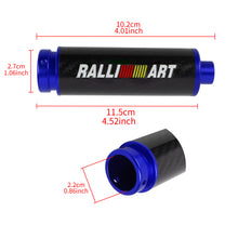 Load image into Gallery viewer, BRAND NEW UNIVERSAL 1PCS RALLIART Real Carbon Fiber Car Aluminum Blue Handle Hand Brake Sleeve Protector Fitment Cover