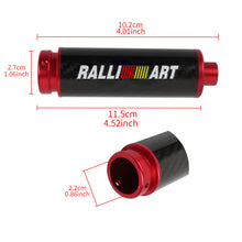 Load image into Gallery viewer, BRAND NEW UNIVERSAL 1PCS RALLIART Real Carbon Fiber Car Aluminum Red Handle Hand Brake Sleeve Protector Fitment Cover