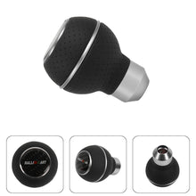 Load image into Gallery viewer, Brand New Universal Leather Ralliart Silver &amp; Black Ball Manual Car Gear Shift Knob MT Manual Shifter M8 M10 M12