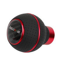 Load image into Gallery viewer, Brand New Universal Leather Ralliart Red &amp; Black Ball Manual Car Gear Shift Knob MT Manual Shifter M8 M10 M12