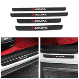 Brand New 4PCS Universal Acura Silver Rubber Car Door Scuff Sill Cover Panel Step Protector