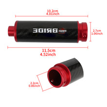 Load image into Gallery viewer, BRAND NEW UNIVERSAL 1PCS BRIDE Real Carbon Fiber Car Aluminum Red Handle Hand Brake Sleeve Protector Fitment Cover