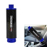 BRAND NEW UNIVERSAL 1PCS BRIDE Real Carbon Fiber Car Aluminum Blue Handle Hand Brake Sleeve Protector Fitment Cover