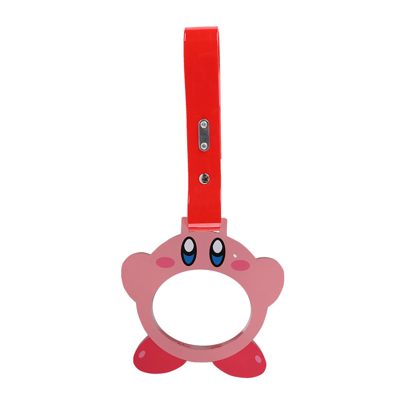 Brand New Anime Kirby JDM TSURIKAWA Ring Subway Train Bus Handle Red Strap Charm Drift