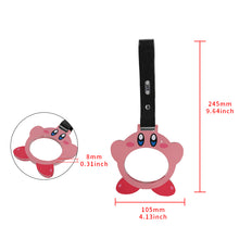 Load image into Gallery viewer, Brand New Anime Kirby JDM TSURIKAWA Ring Subway Train Bus Handle Black Strap Charm Drift