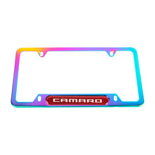 Load image into Gallery viewer, Brand New Universal 1PCS CAMARO Neo Chrome Metal License Plate Frame