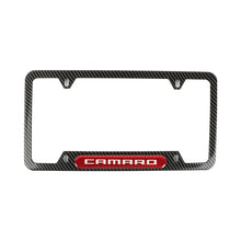 Load image into Gallery viewer, Brand New Universal 1PCS CAMARO Carbon Fiber Look Metal License Plate Frame