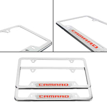 Load image into Gallery viewer, Brand New Universal 2PCS Camaro Chrome Metal License Plate Frame