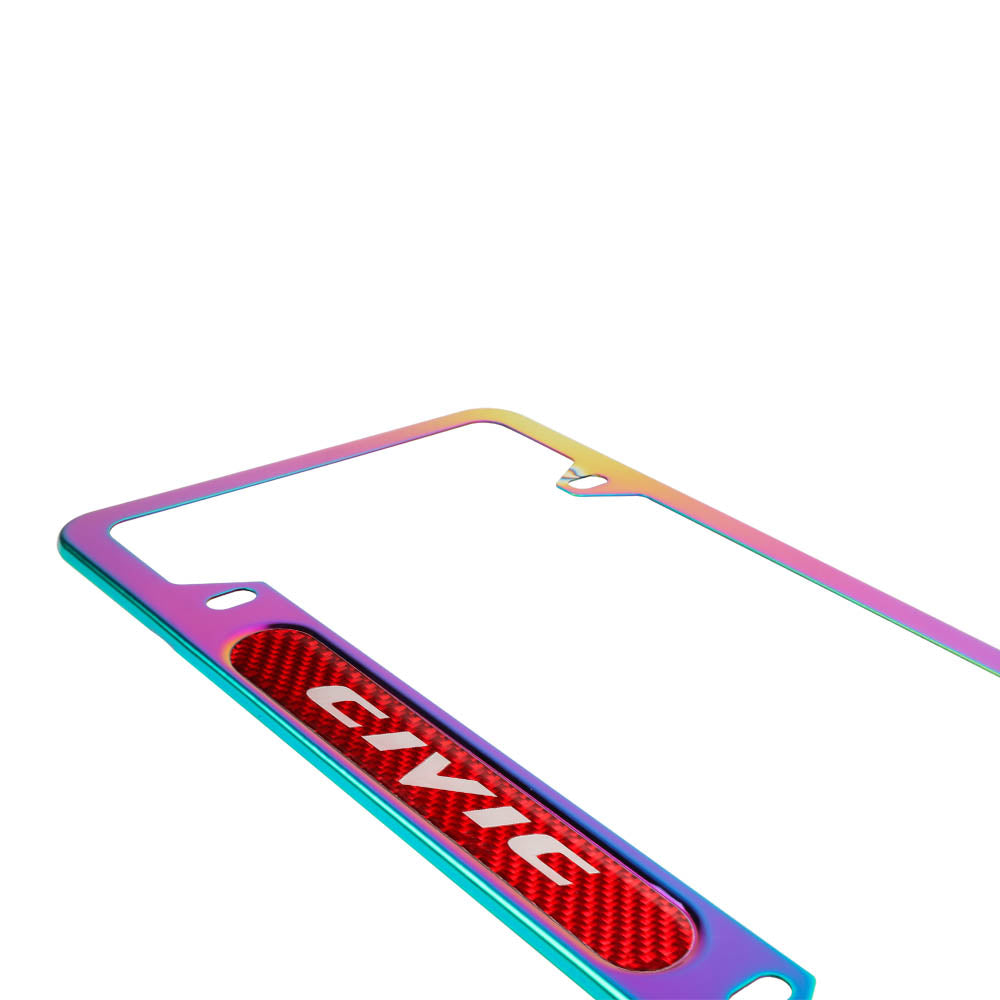 Brand New Universal 1PCS Honda Civic Neo Chrome Metal License Plate Frame