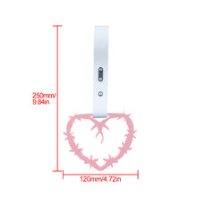 Load image into Gallery viewer, Brand New Barbed Wire Heart Pink JDM TSURIKAWA Ring Subway Train Bus Handle White Strap Charm Drift