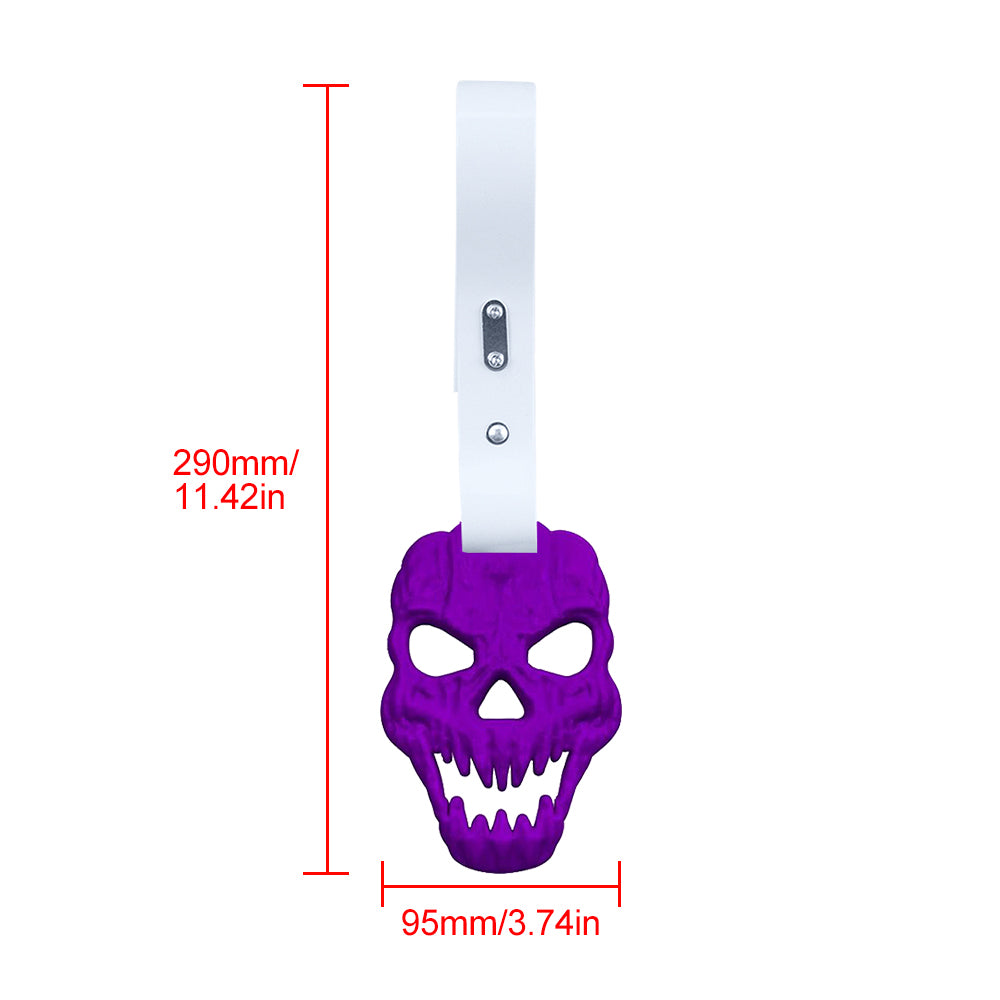 Brand New Skull Head Purple JDM TSURIKAWA Ring Subway Train Bus Handle White Strap Charm Drift