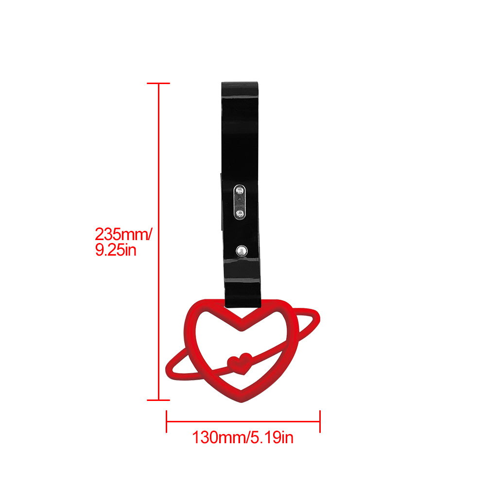 Brand New Space Heart Red JDM TSURIKAWA Ring Subway Train Bus Handle Black Strap Charm Drift