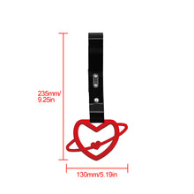 Load image into Gallery viewer, Brand New Space Heart Red JDM TSURIKAWA Ring Subway Train Bus Handle Black Strap Charm Drift