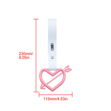 Load image into Gallery viewer, Brand New Arrow Heart Love Pink JDM TSURIKAWA Ring Subway Train Bus Handle White Strap Charm Drift