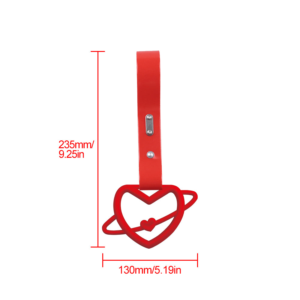 Brand New Space Heart Red JDM TSURIKAWA Ring Subway Train Bus Handle Red Strap Charm Drift