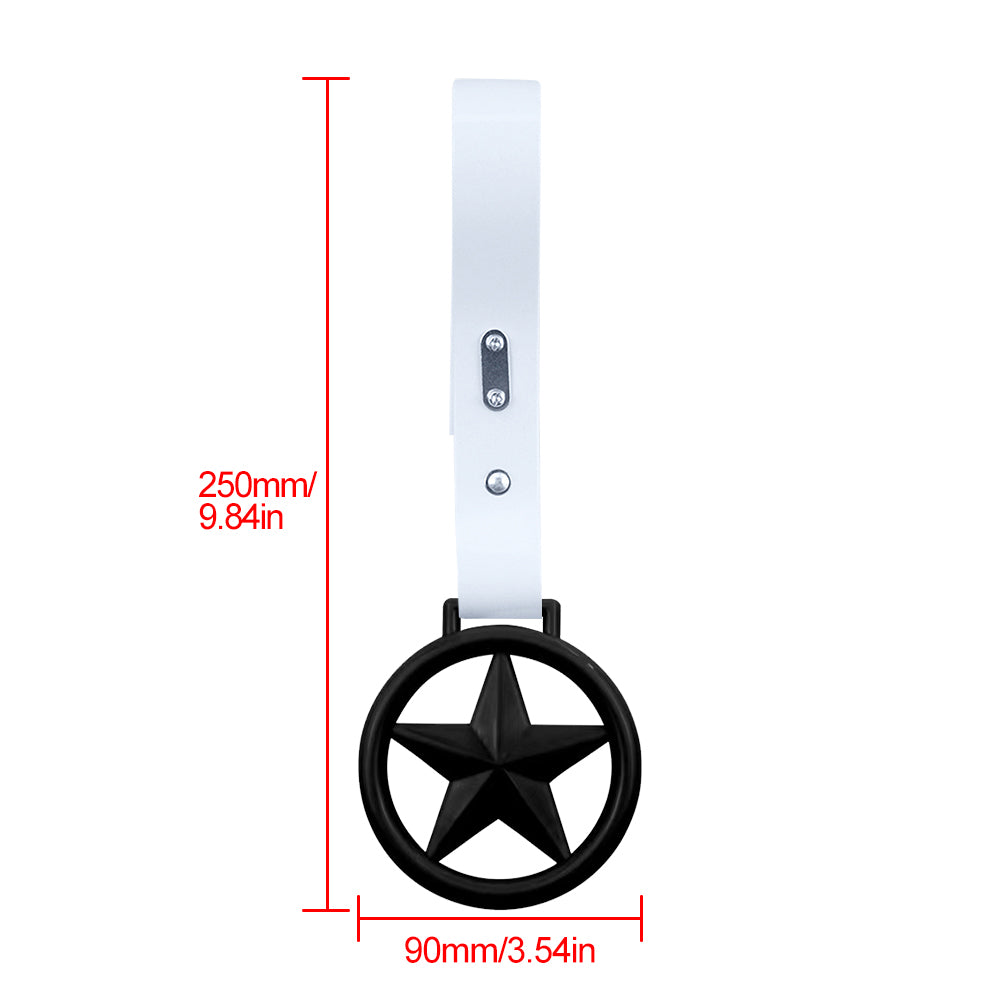 Brand New Round Star Black JDM TSURIKAWA Ring Subway Train Bus Handle White Strap Charm Drift