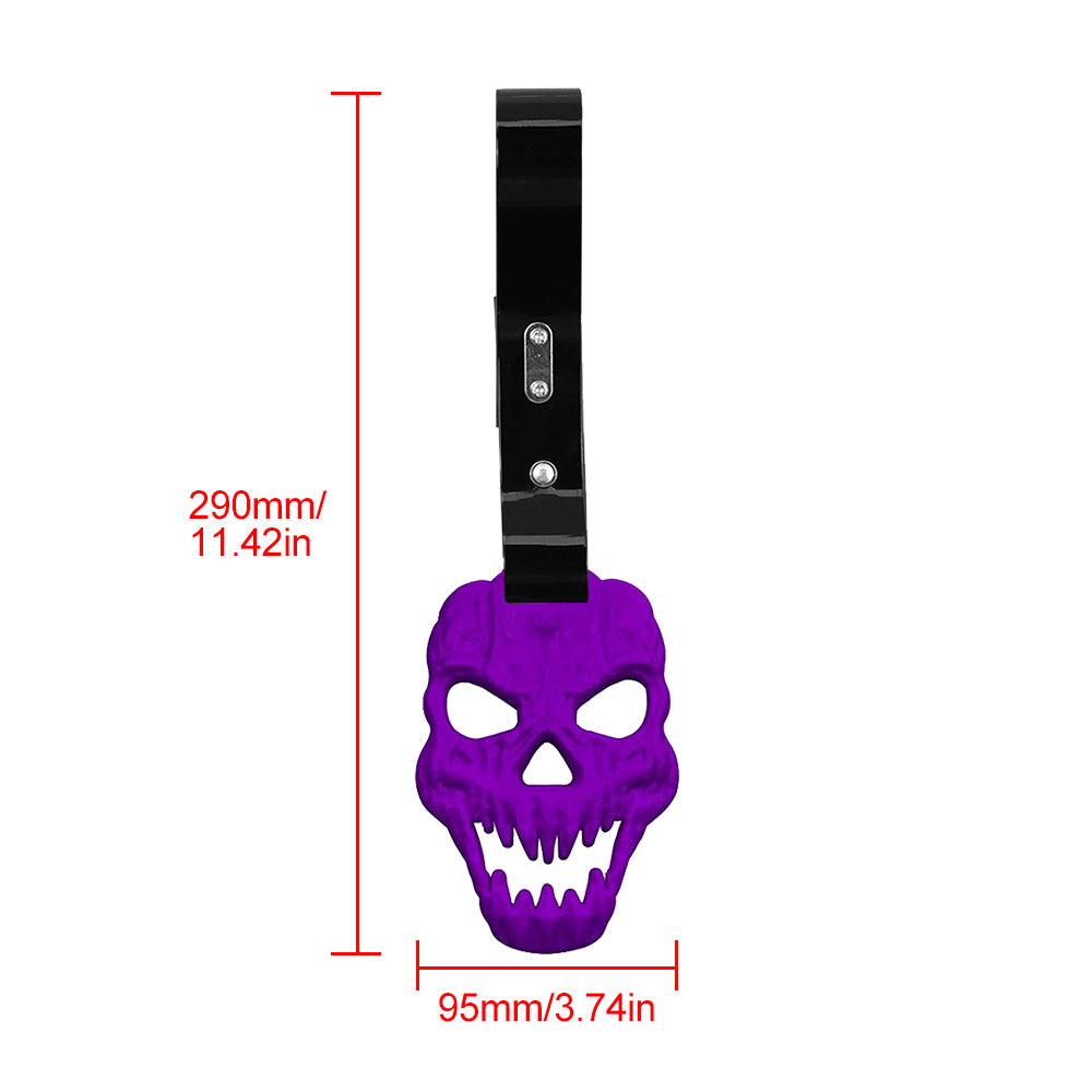 Brand New Skull Head Purple JDM TSURIKAWA Ring Subway Train Bus Handle Black Strap Charm Drift