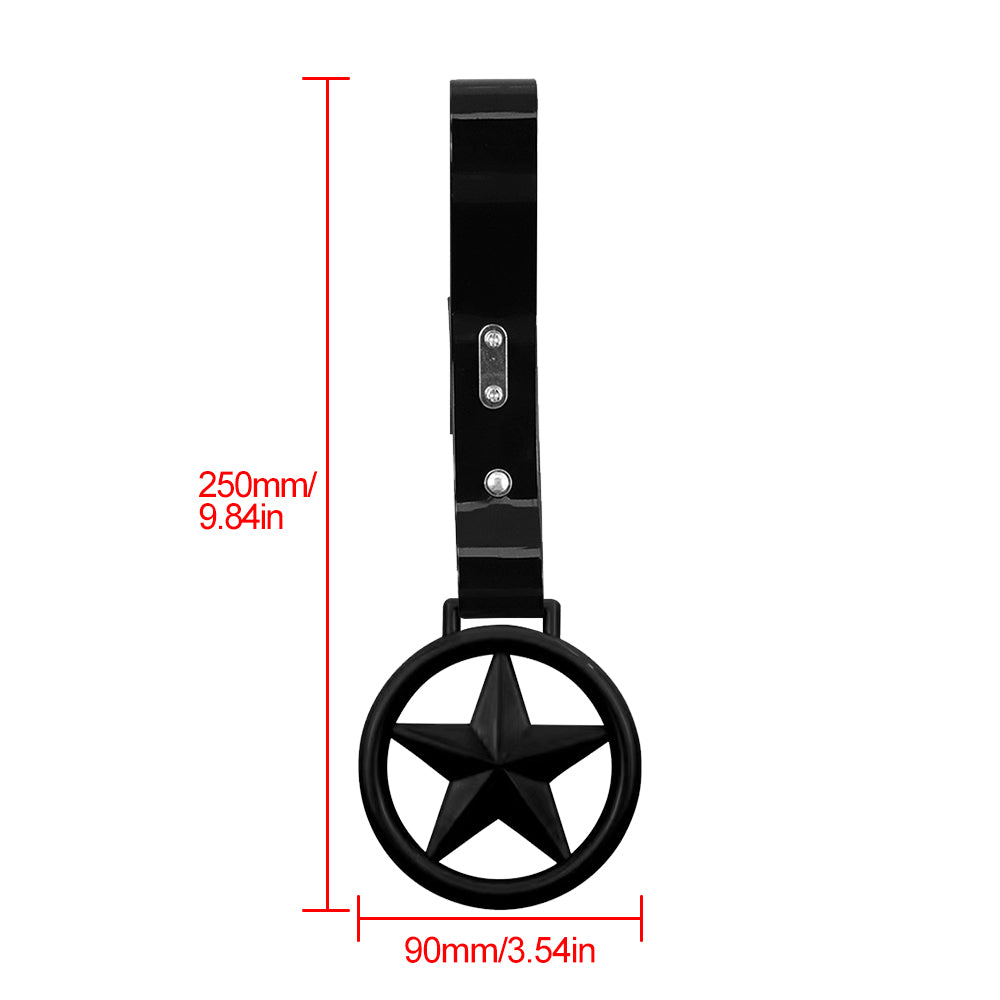 Brand New Round Star Black JDM TSURIKAWA Ring Subway Train Bus Handle Black Strap Charm Drift