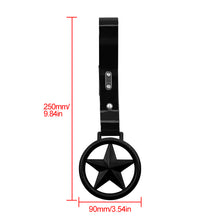 Load image into Gallery viewer, Brand New Round Star Black JDM TSURIKAWA Ring Subway Train Bus Handle Black Strap Charm Drift