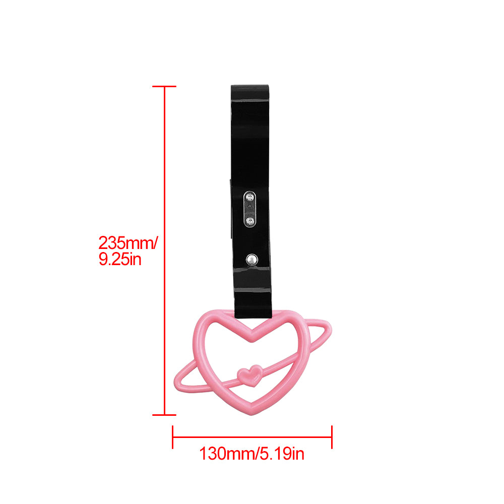 Brand New Space Heart Pink JDM TSURIKAWA Ring Subway Train Bus Handle Black Strap Charm Drift