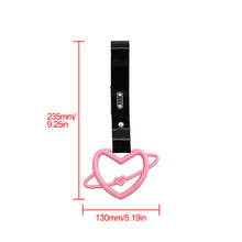 Load image into Gallery viewer, Brand New Space Heart Pink JDM TSURIKAWA Ring Subway Train Bus Handle Black Strap Charm Drift