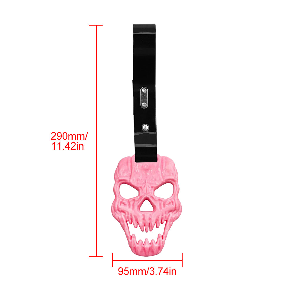 Brand New Skull Head Pink JDM TSURIKAWA Ring Subway Train Bus Handle Black Strap Charm Drift