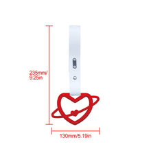 Load image into Gallery viewer, Brand New Space Heart Red JDM TSURIKAWA Ring Subway Train Bus Handle White Strap Charm Drift