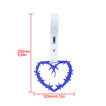 Load image into Gallery viewer, Brand New Barbed Wire Heart Blue JDM TSURIKAWA Ring Subway Train Bus Handle White Strap Charm Drift