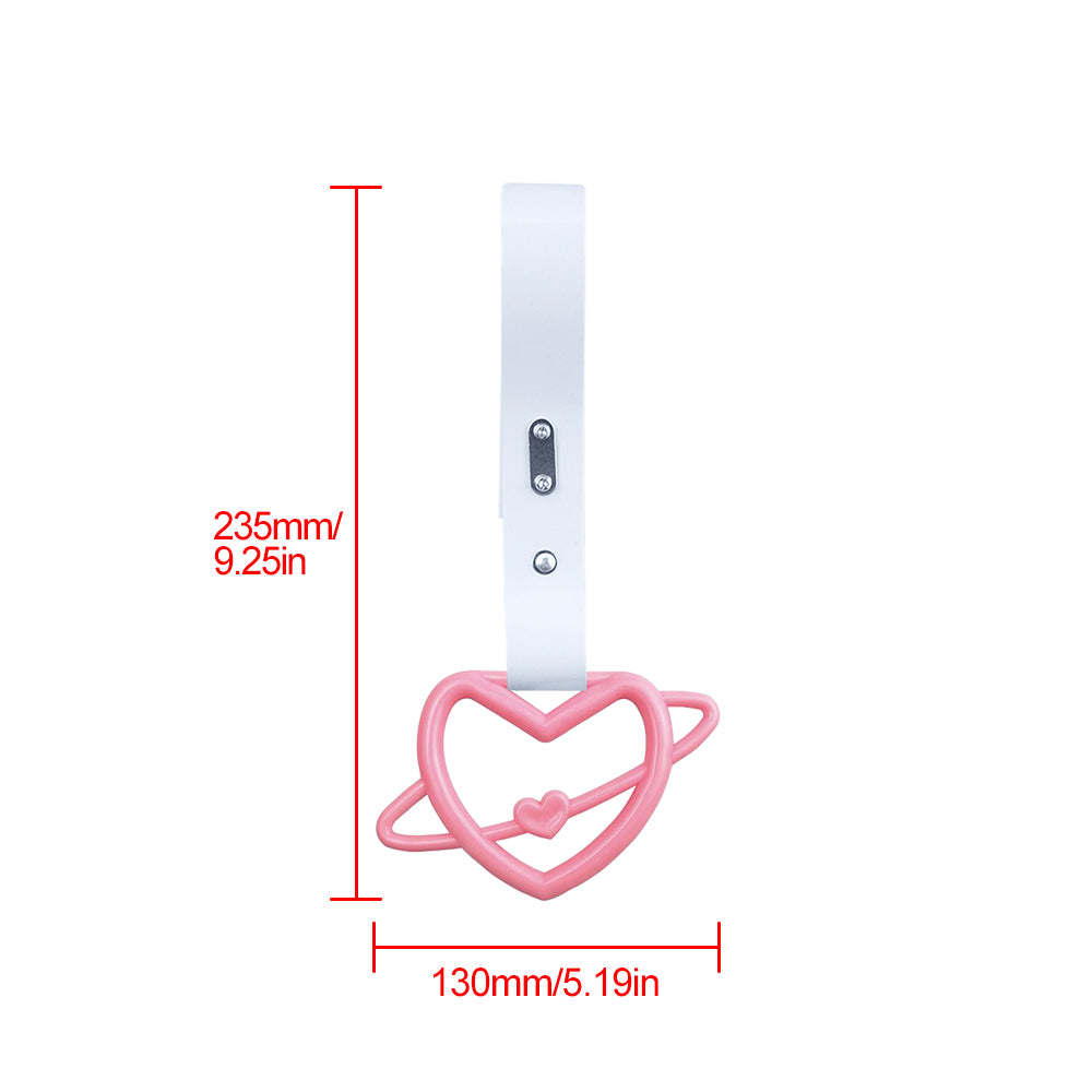 Brand New Space Heart Pink JDM TSURIKAWA Ring Subway Train Bus Handle White Strap Charm Drift