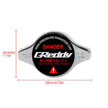 Load image into Gallery viewer, Brand New JDM 1.3bar 9mm Greddy Racing Chrome Racing Cap High Pressure Radiator Cap For Universal