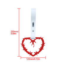 Load image into Gallery viewer, Brand New Barbed Wire Heart Red JDM TSURIKAWA Ring Subway Train Bus Handle White Strap Charm Drift