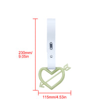 Load image into Gallery viewer, Brand New Arrow Heart Love Glow in Dark Green JDM TSURIKAWA Ring Subway Train Bus Handle White Strap Charm Drift