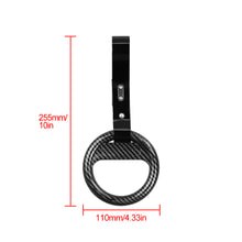 Load image into Gallery viewer, Brand New Universal Carbon Fiber Round Black Strap JDM TSURIKAWA Ring Subway Train Bus Handle Strap Charm Drift