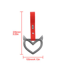 Load image into Gallery viewer, Brand New Devil Demon Heart Carbon Fiber JDM TSURIKAWA Ring Subway Train Bus Handle Strap Charm Drift