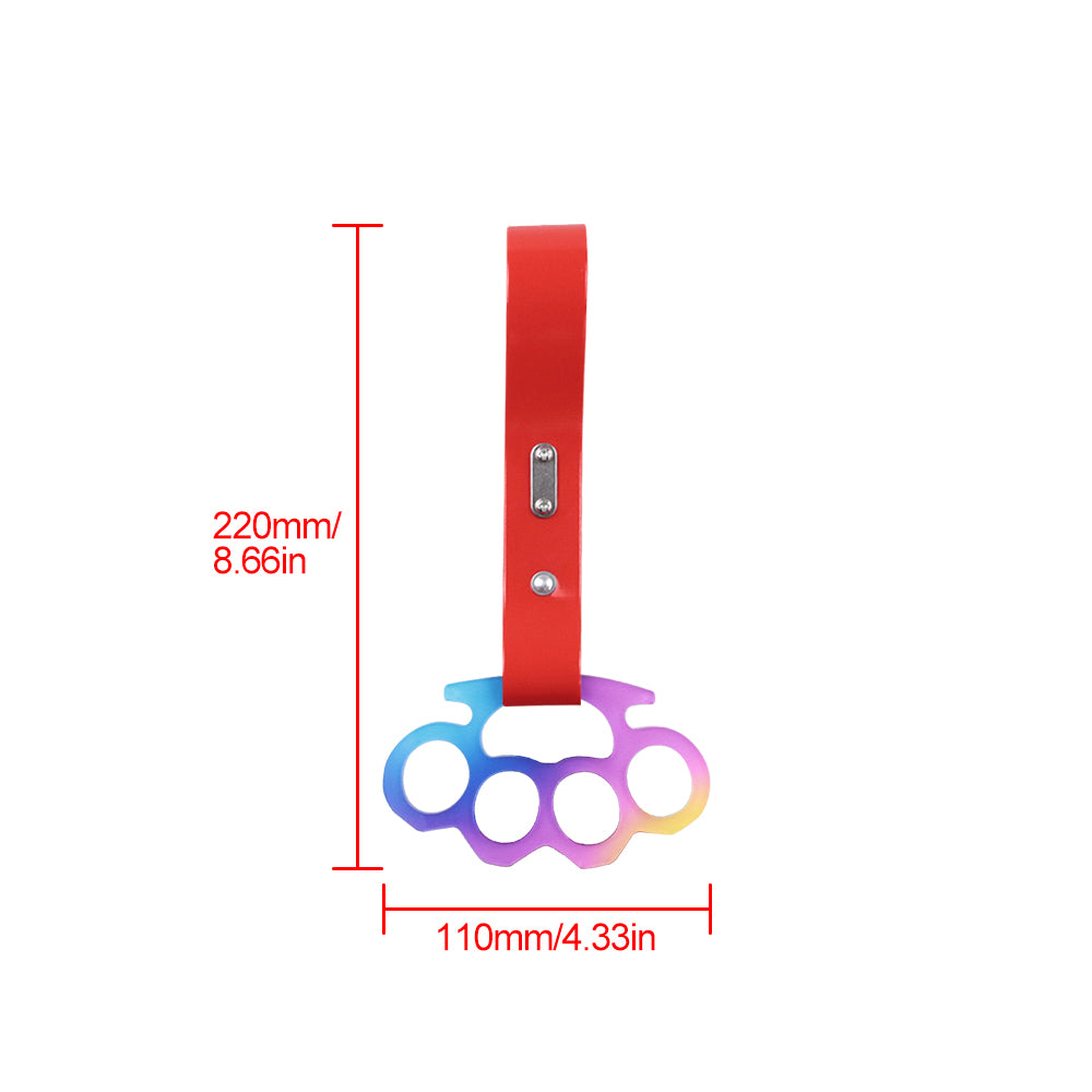 BRAND NEW KNUCKLES JDM TSURIKAWA Ring Subway Train Bus Red Handle Strap Charm Drift