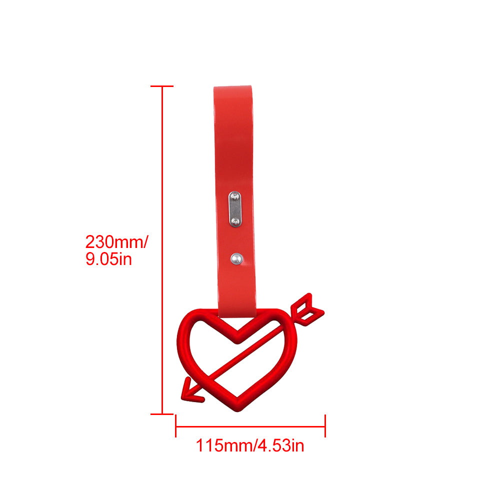 Brand New Arrow Heart Love Red JDM TSURIKAWA Ring Subway Train Bus Handle Red Strap Charm Drift