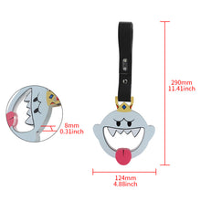 Load image into Gallery viewer, Brand New Anime KING BOO JDM TSURIKAWA Ring Subway Train Bus Handle Black Strap Charm Drift