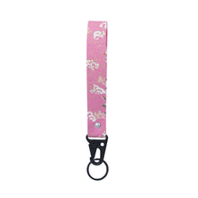 Load image into Gallery viewer, BRAND New JDM Sakura Wave Pink Racing Keychain Metal key Ring Hook Strap Lanyard Universal