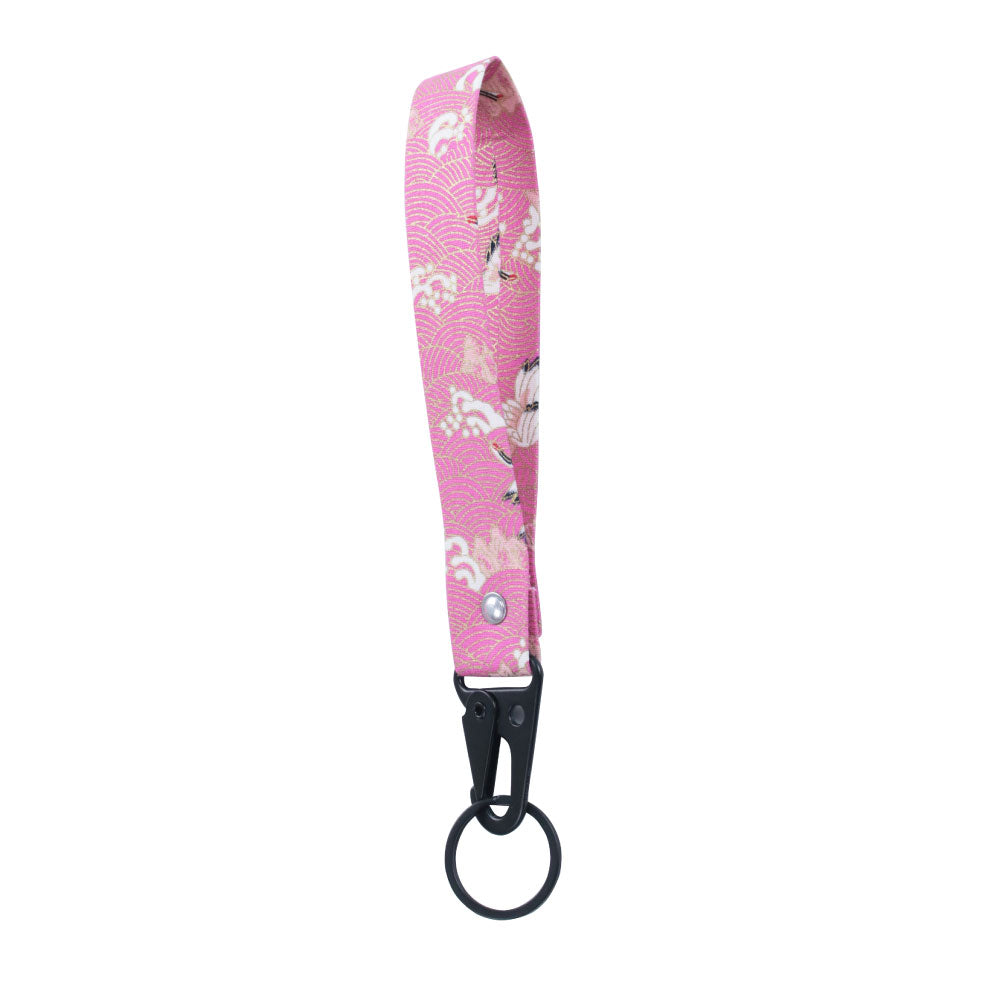 BRAND New JDM Sakura Wave Pink Racing Keychain Metal key Ring Hook Strap Lanyard Universal