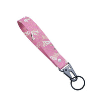 Load image into Gallery viewer, BRAND New JDM Sakura Wave Pink Racing Keychain Metal key Ring Hook Strap Lanyard Universal