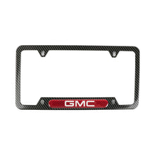 Load image into Gallery viewer, Brand New Universal 2PCS GMC Carbon Fiber Look Metal License Plate Frame