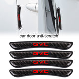 Brand New 4PCS GMC Real Carbon Fiber Anti Scratch Badge Car Door Handle Cover Trim