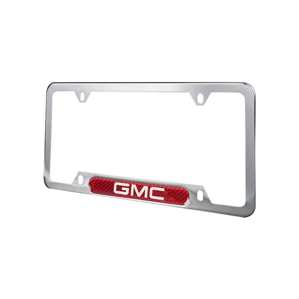 Brand New Universal 2PCS GMC Chrome Metal License Plate Frame