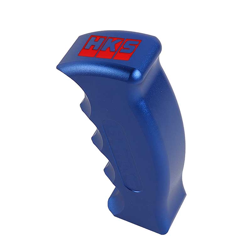 Brand New HKS Universal Blue Aluminum Slotted Pistol Grip Handle Manual Gear Shift Knob Shifter M8 M10 M12