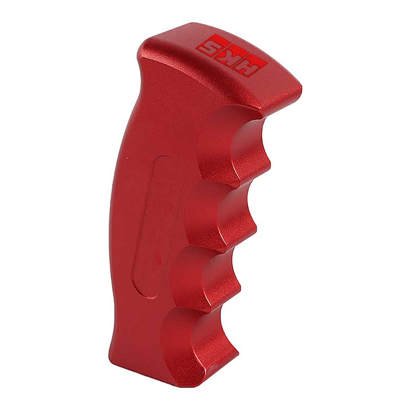 Brand New HKS Universal Red Aluminum Slotted Pistol Grip Handle Manual Gear Shift Knob Shifter M8 M10 M12