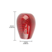 Load image into Gallery viewer, Brand New Universal HKS Red Real Carbon Fiber Manual Gear Stick Shift Knob Shifter M8 M10 M12