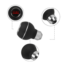 Load image into Gallery viewer, Brand New Universal Leather HKS Silver &amp; Black Ball Manual Car Gear Shift Knob MT Manual Shifter M8 M10 M12