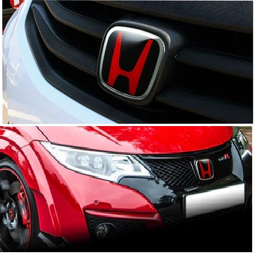 BRAND NEW 1PCS HONDA BLACK / RED FRONT GRILLE H LOGO JDM EMBLEM FOR ACCORD 2008-2017 4DR SEDAN & 2DR COUPE