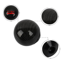 Load image into Gallery viewer, Brand New Universal HKS Car Gear Shift Knob Round Ball Shape Black Real Carbon Fiber M8 M10 M12