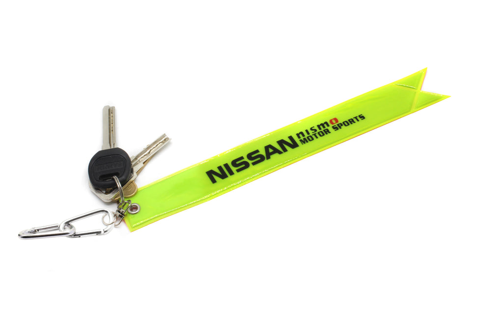 BRAND NEW JDM NISSAN NISMO REFLECTIVE STRIP DOUBLE SIDED KEYCHAIN